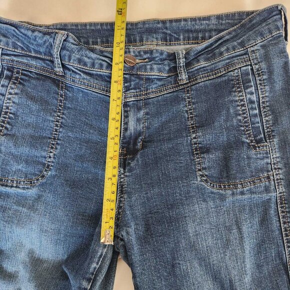 Vintage 90s casual blue denim carpenter pants ✦ straight-legged mid-washed jeans - Picture 12 of 15